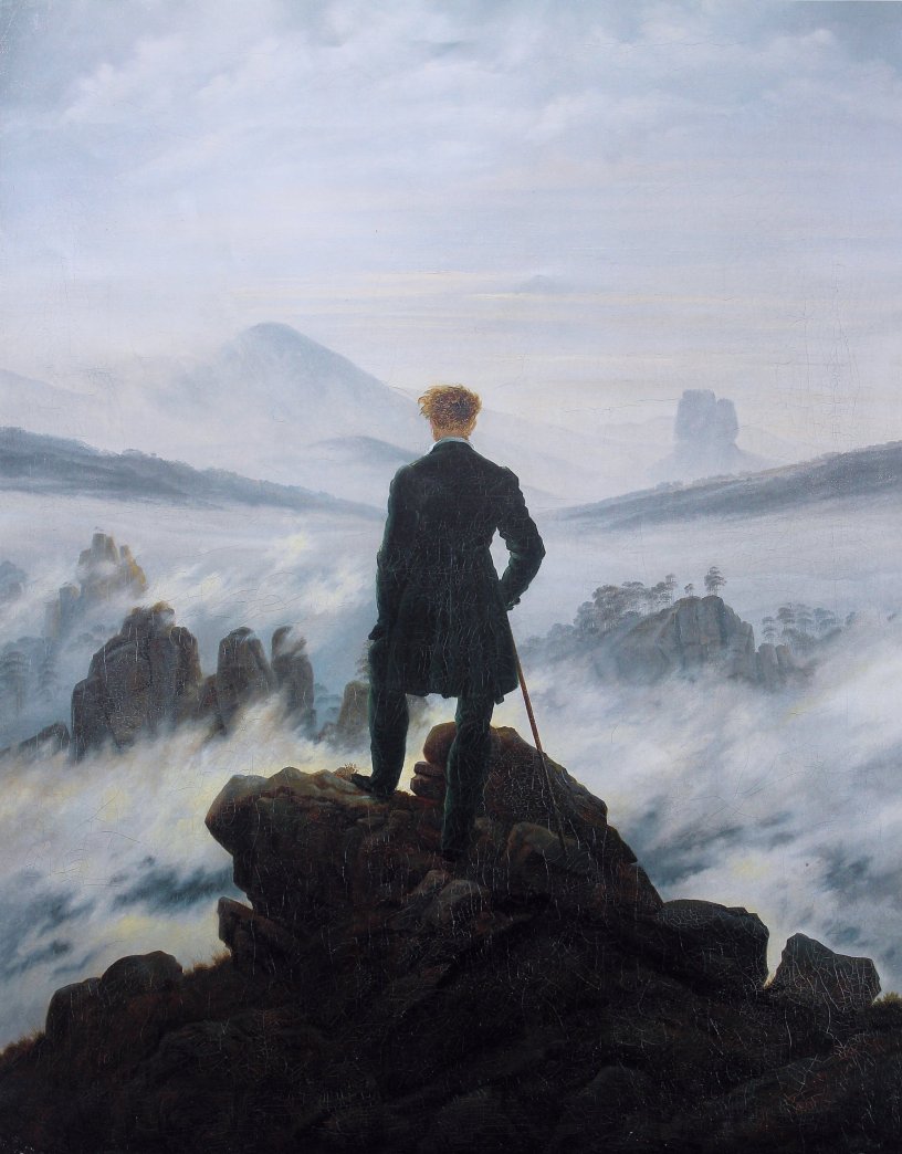 Caspar David Friedrich, Der Wanderer über dem Nebelmeer/Wikimedia Commons